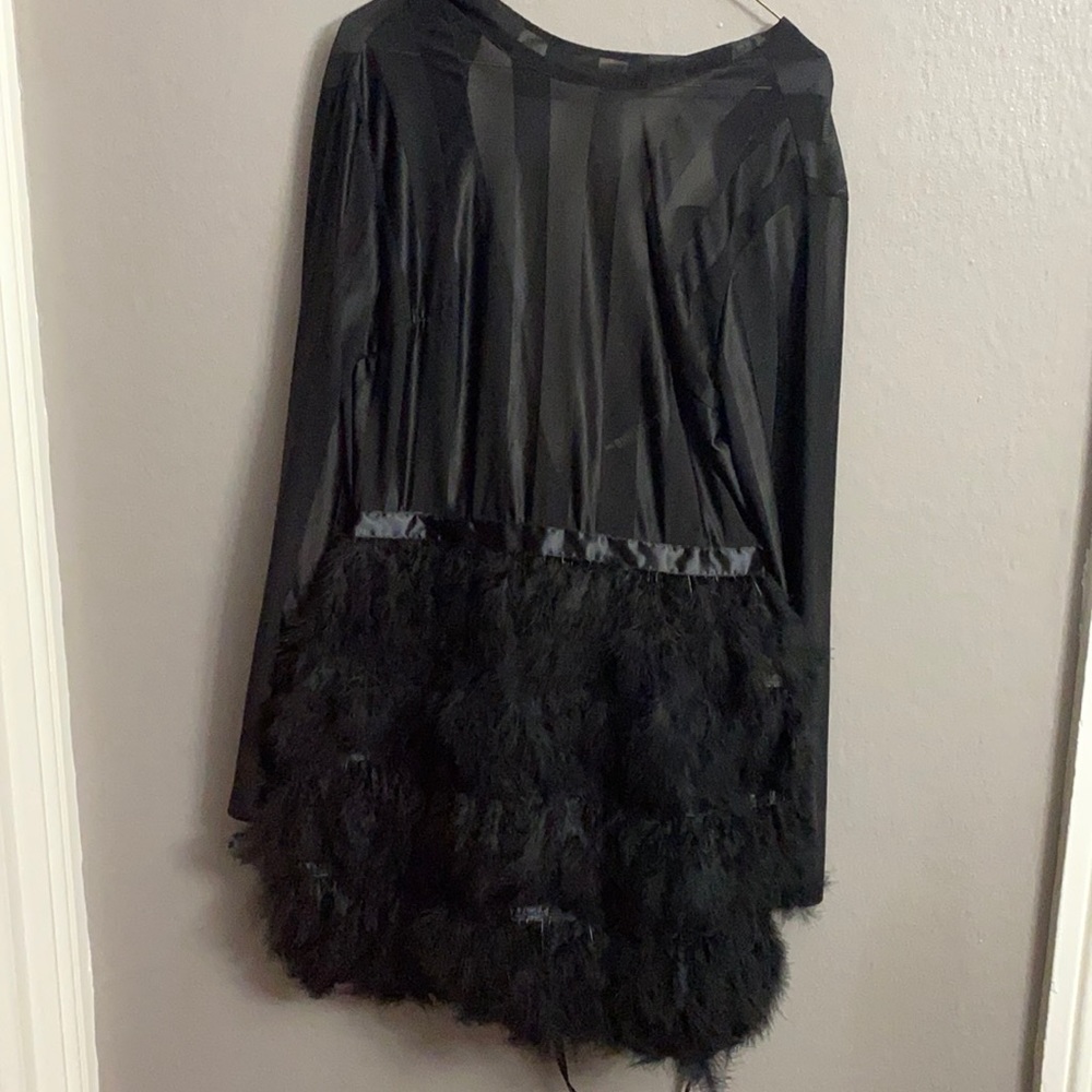 Black feather dress